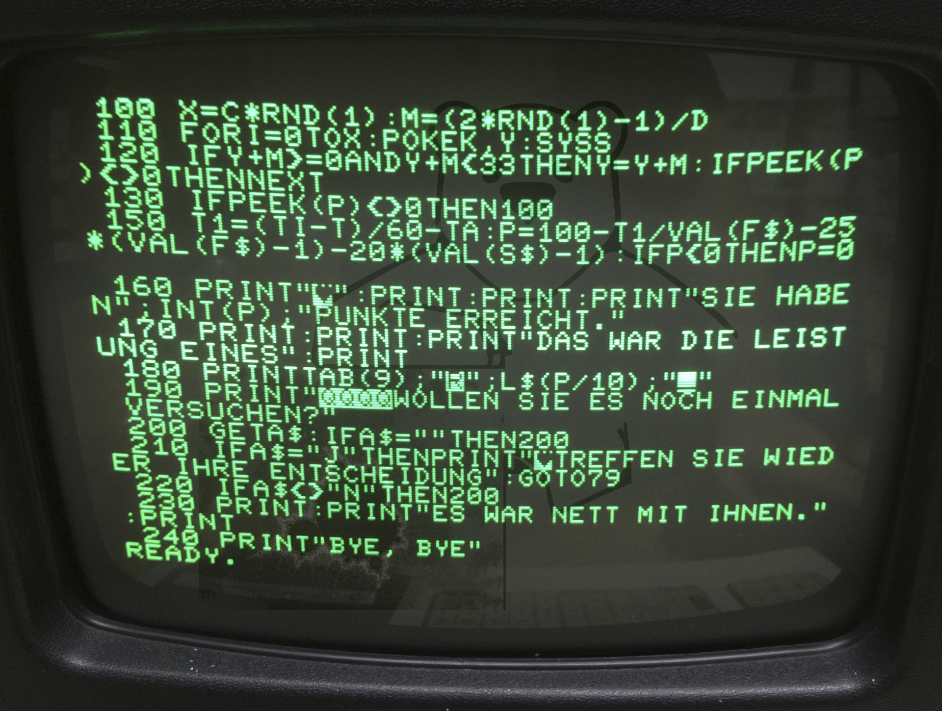 Commodore PET 2001 - Basic Listing (Denkspiel)